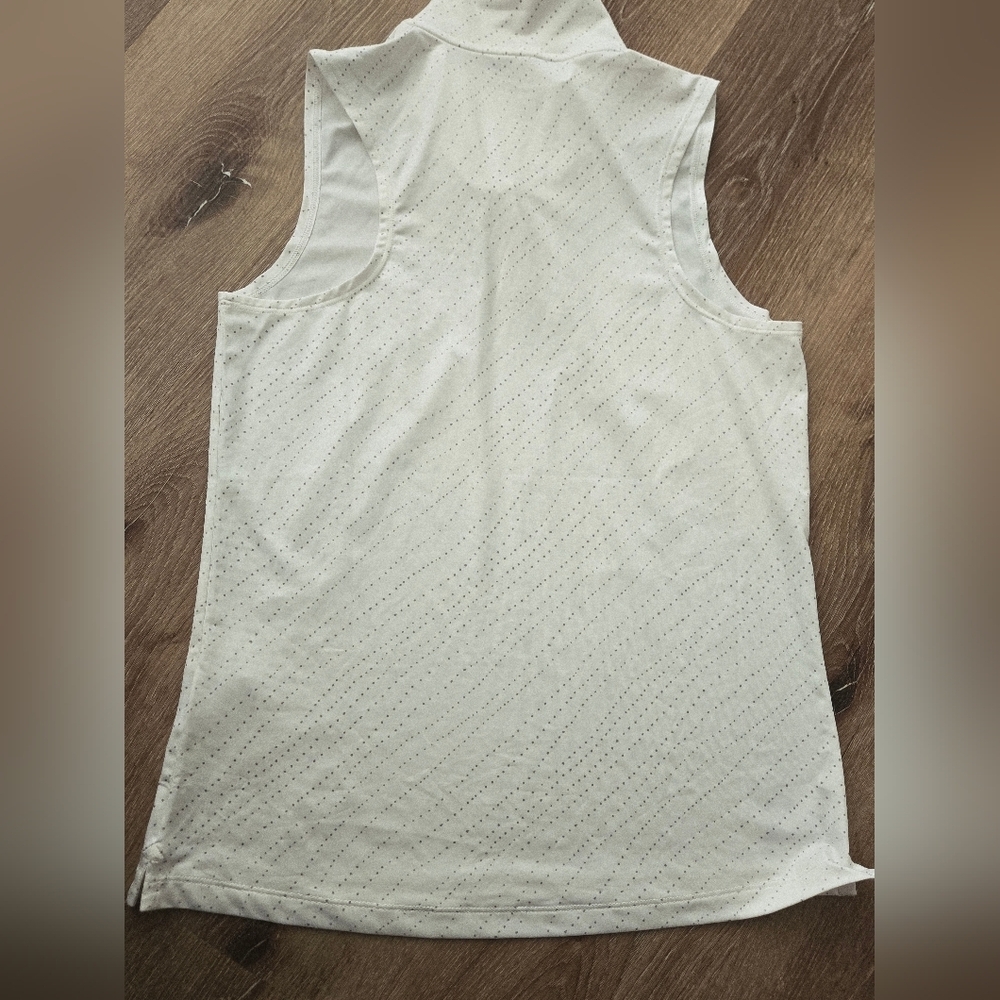 Nike White Geometric Sleeveless Polo Tank - Picture 2 of 6
